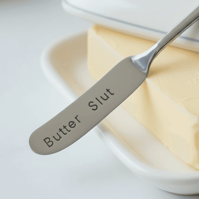 Butter Slut Hand Stamped Funny Butter Knife Funny Gift Anniversary Valentines Day Cheese Knife