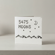 15th Anniversary 5475 Moons 15 Years Personalised Card