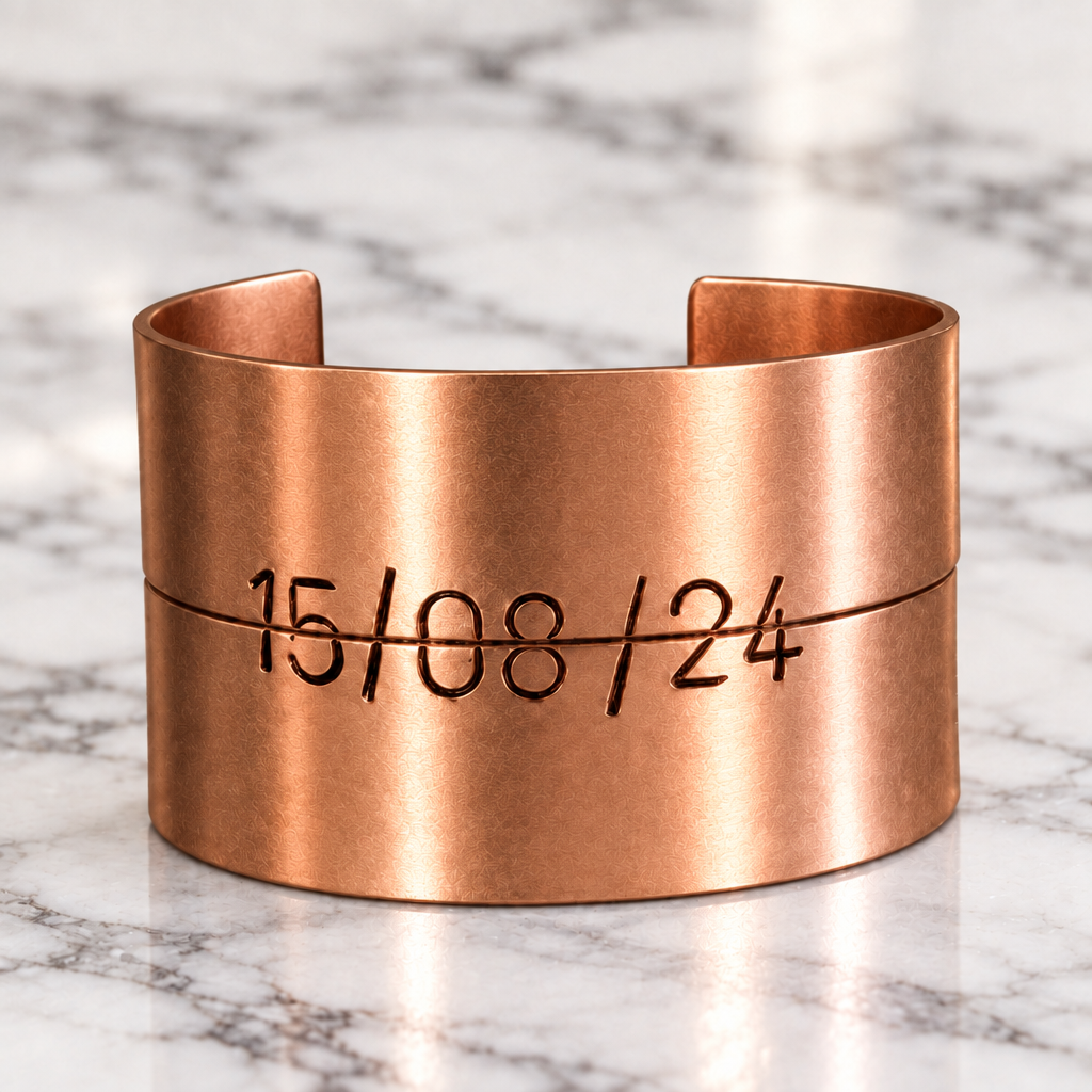 Copper Bangles Pair Personalised Jewellery Bracelet Gift