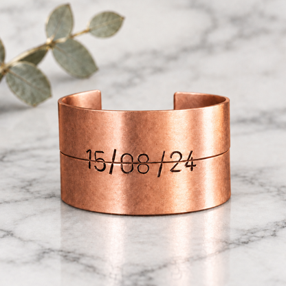Copper Bangles Pair Personalised Jewellery Bracelet Gift
