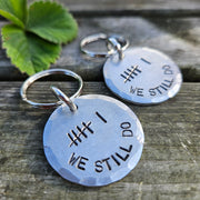 6 Tally Mark Keyring Gifts 6th Wedding Iron Anniversary Keychain We Still Do