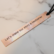 Bronze Anniversary Bookmark Personalised  Bestseller Love Gift