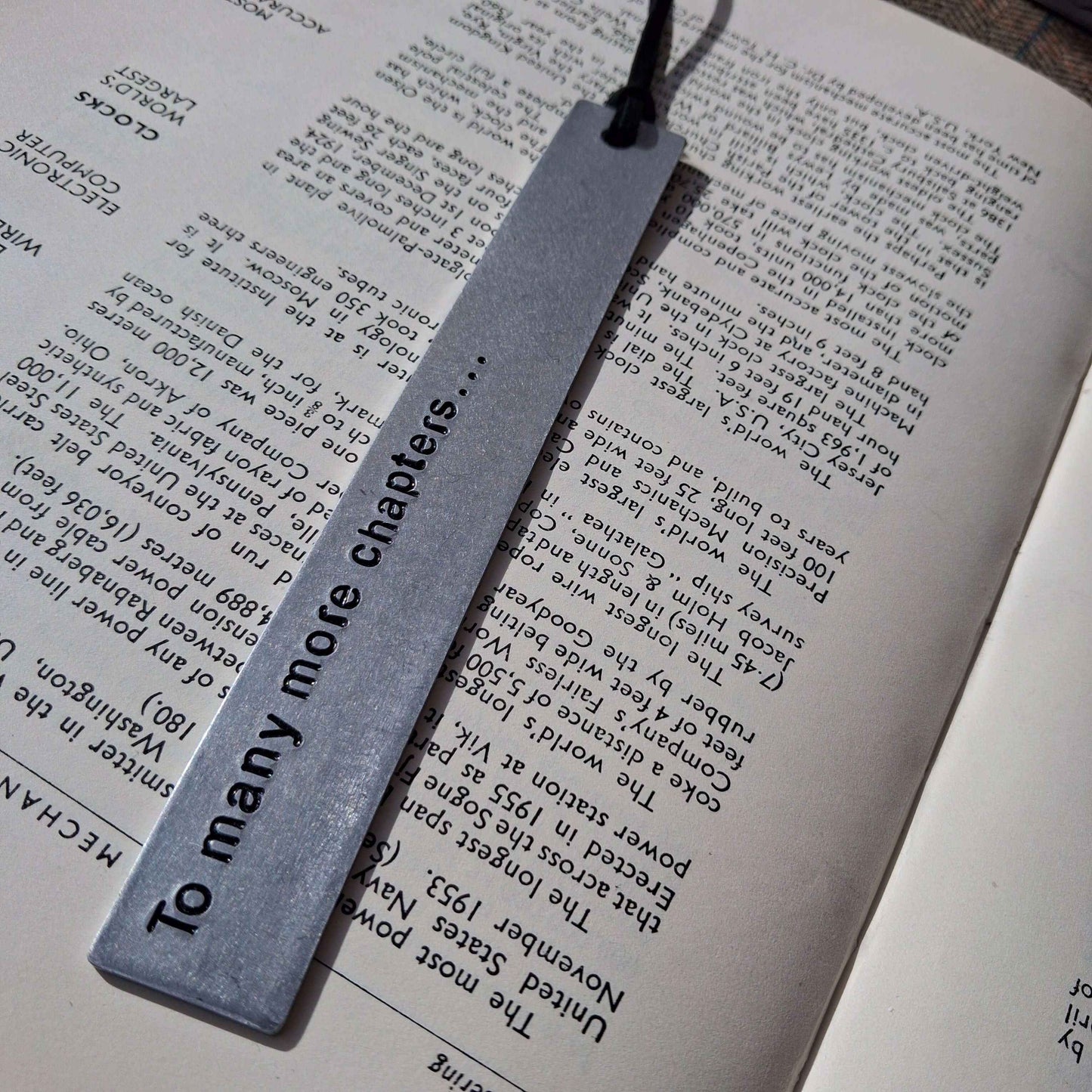 To Many More Chapters Metal Bookmark Personalised