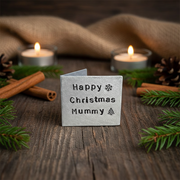 Personalised Christmas Card Cute Metal Xmas Card Happy Christmas Mummy Mum