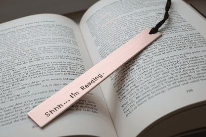 Copper Bookmark Shhh I'm Reading Personalised Bible Marker Teen Gift