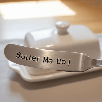 Butter Me Up Hand Stamped Funny Butter Knife Funny Gift Anniversary Valentines Day Butter Knife