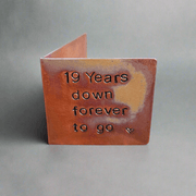 19 Years Down Forever To Go Bronze Anniversary Card 19th Wedding Anniversary Gifts