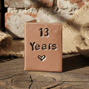 13 Years Hand Stamped Copper Anniversary Card 13th Anniversary Gifts