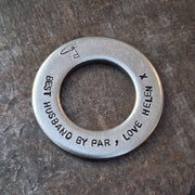 Personalised Best Husband By Par Steel Golf Ball Marker Anniversary Gifts Accessories 11th