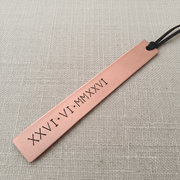 Copper BookmarkRoman Numerals Gift
