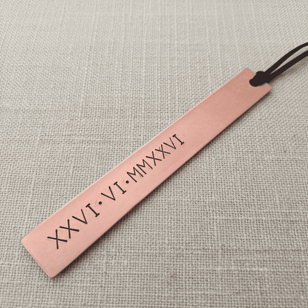 Copper BookmarkRoman Numerals Gift