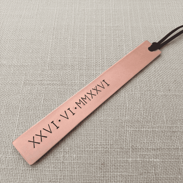 Copper BookmarkRoman Numerals Gift