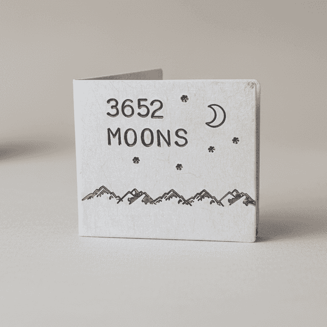 10th Anniversary 3652 Moons 10 Years Personalised Card