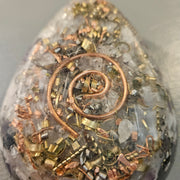 Wall Hanging Orgonite Egg Ovo Shield 5g Cloudbuster EMF Amethyst Selenite Shungite
