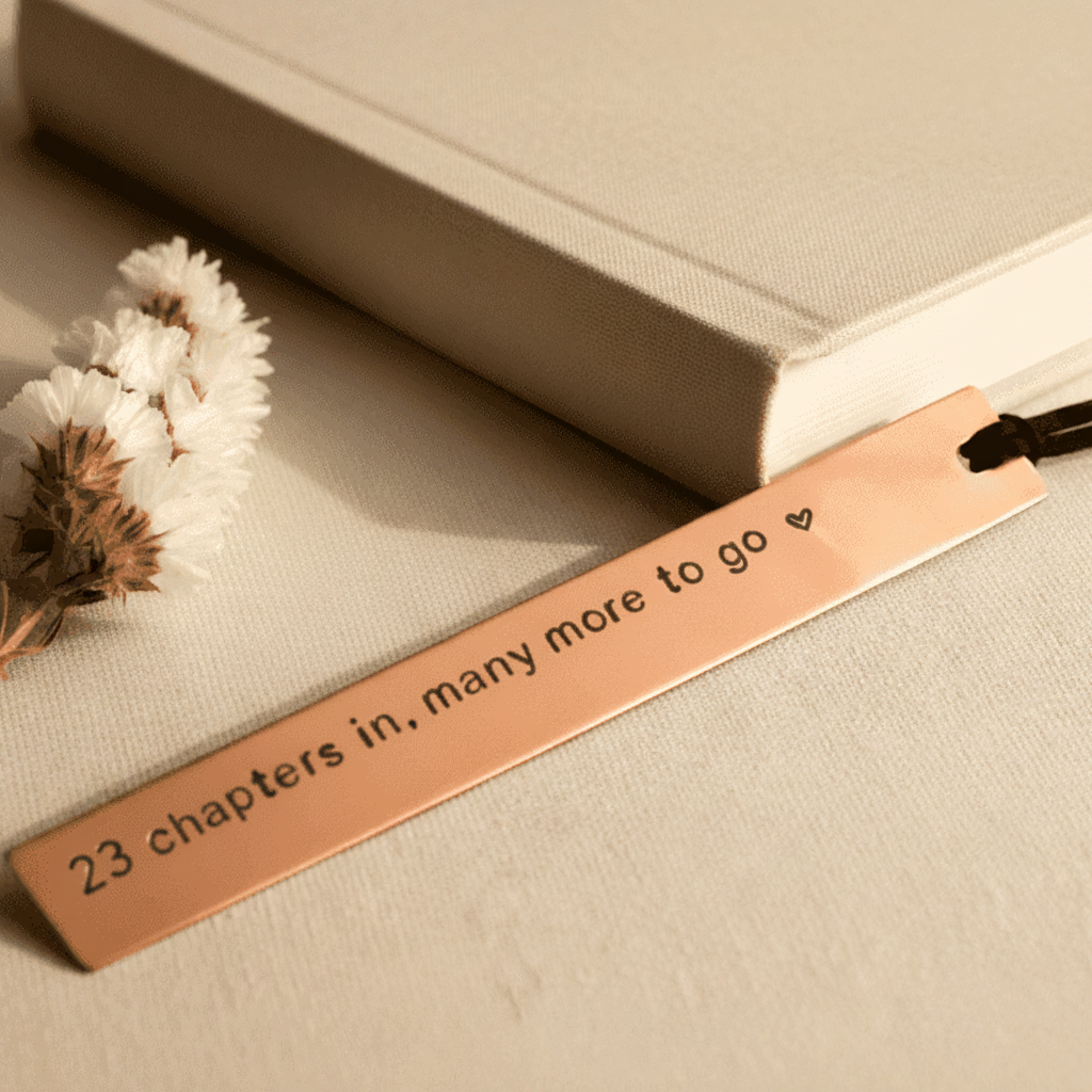 23rd Anniversary Bookmark 23 Chapters In Bronze Gift Personalised