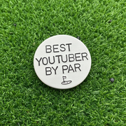 Best YOUTUBER By Par Golf Ball Marker Golfing Gift Birthday Christmas Anniversary