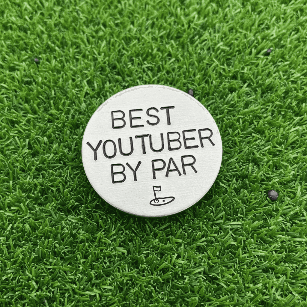 Best YOUTUBER By Par Golf Ball Marker Golfing Gift Birthday Christmas Anniversary