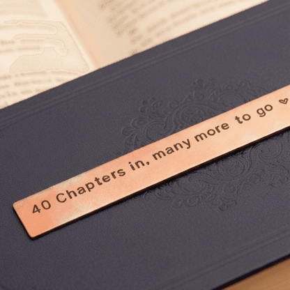 40th Anniversary Bookmark 40 Chapters Bronze Personalised