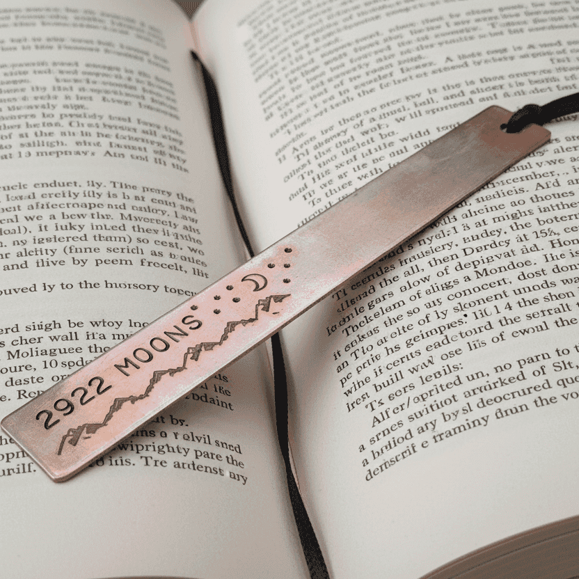 8th Anniversary Bronze Bookmark 2922 Moons Gift Anniversary