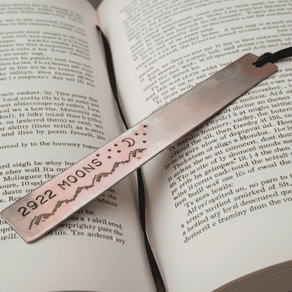8th Anniversary Bronze Bookmark 2922 Moons Gift Anniversary