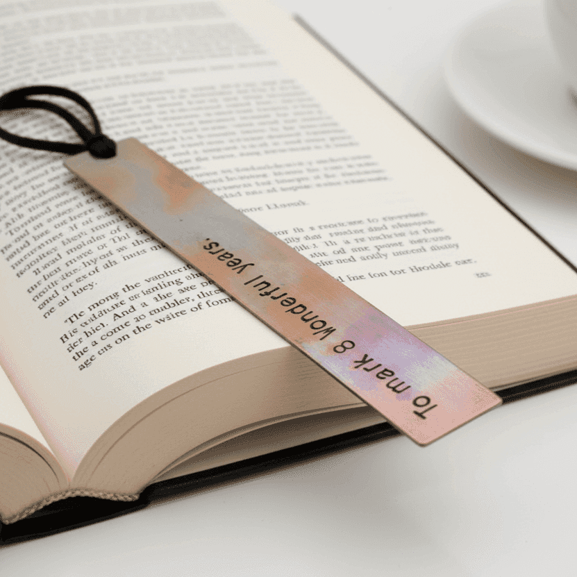 Bronze Bookmark Personalised 8th Wedding 8th Anniversary Gift Bronze Bookmark Gift Hand Stamped Traditional 8 Years Handmade