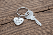 Valentines Day Keychain Anniversary Gift Heart Personalised