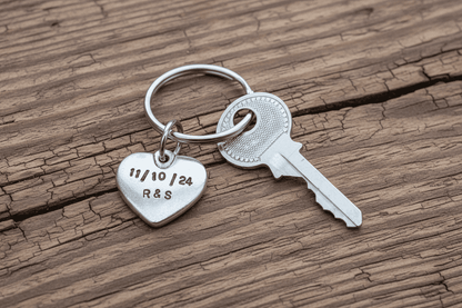 Valentines Day Keychain Anniversary Gift Heart PersonalisedCute Keychain Anniversary Gift Heart Personalised