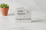 6th Anniversary 6 Years 2190 Moons Personalised Anniversary Card