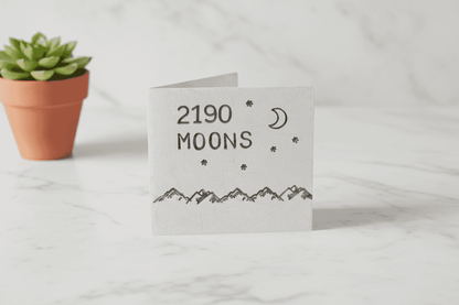 6th Anniversary 6 Years 2190 Moons Personalised Anniversary Card