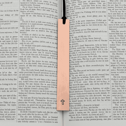 Copper Bookmark Personalised Bible Marker Cross Gift Hand Stamped Baptism Gift