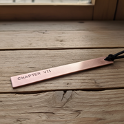 7th Anniversary CHAPTER VII 7 Years Copper Bookmark Personalised Gift