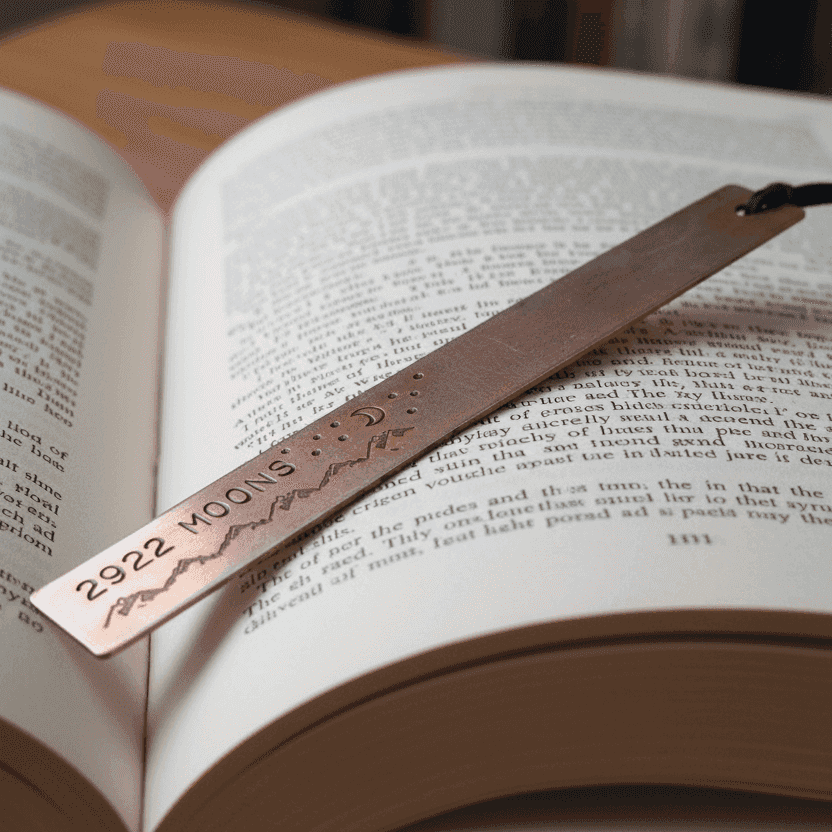8th Anniversary Bronze Bookmark 2922 Moons Gift Anniversary