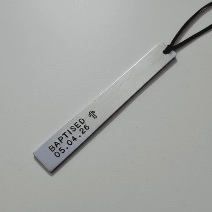 Baptism Gift Metal Bookmark Personalised Baptised