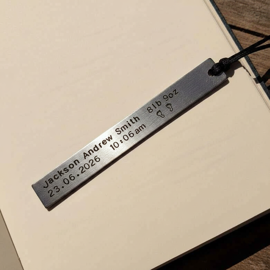 New Baby Gift Birth Announcement Bookmark For New Mum