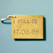 I STILL DO 21 Years Keyring Husband Wife Gifts 21st Anniversary Personalised BRASS Keychain