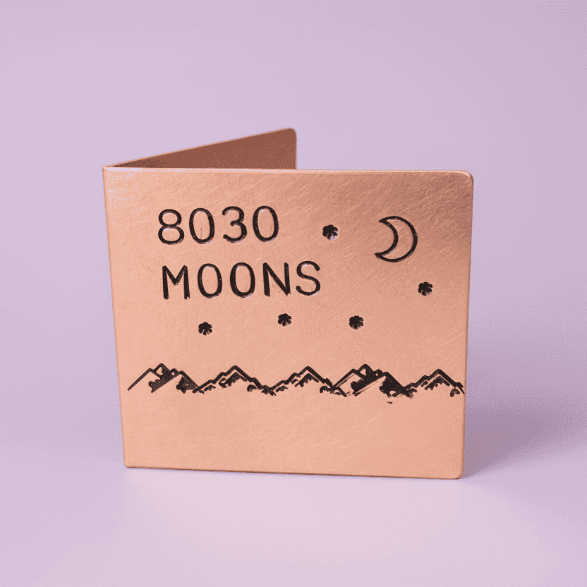 22nd Anniversary Gift 8030 Moons 22 Years Copper Card