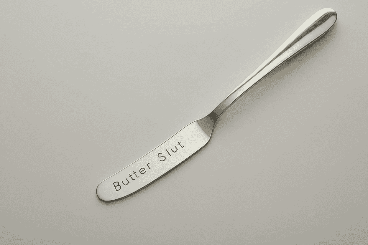 Butter Slut Hand Stamped Funny Butter Knife Funny Gift Anniversary Valentines Day Cheese Knife