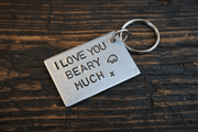 I Love You Beary Much Keyring Valentines Day Anniversary Gifts For Him Men Boyfriend Husband Keychain Birthday