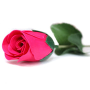 Forever Rose Hot Pink Faux Flower Single Stem 30c