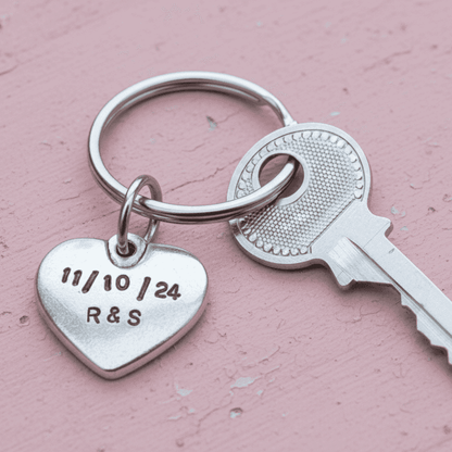 Valentines Day Keychain Anniversary Gift Heart PersonalisedCute Keychain Anniversary Gift Heart Personalised