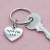 Valentines Day Keychain Anniversary Gift Heart Personalised