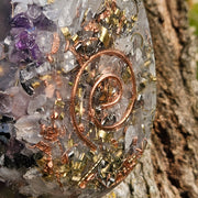 Wall Hanging Orgonite Egg Ovo Shield 5g Cloudbuster EMF Amethyst Selenite Shungite