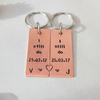Anniversary Keychain Personalised Pair Of I Still Do Copper 7th Set