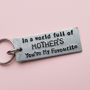 Favourite Mother Keychain Mothers Day Gift Mum