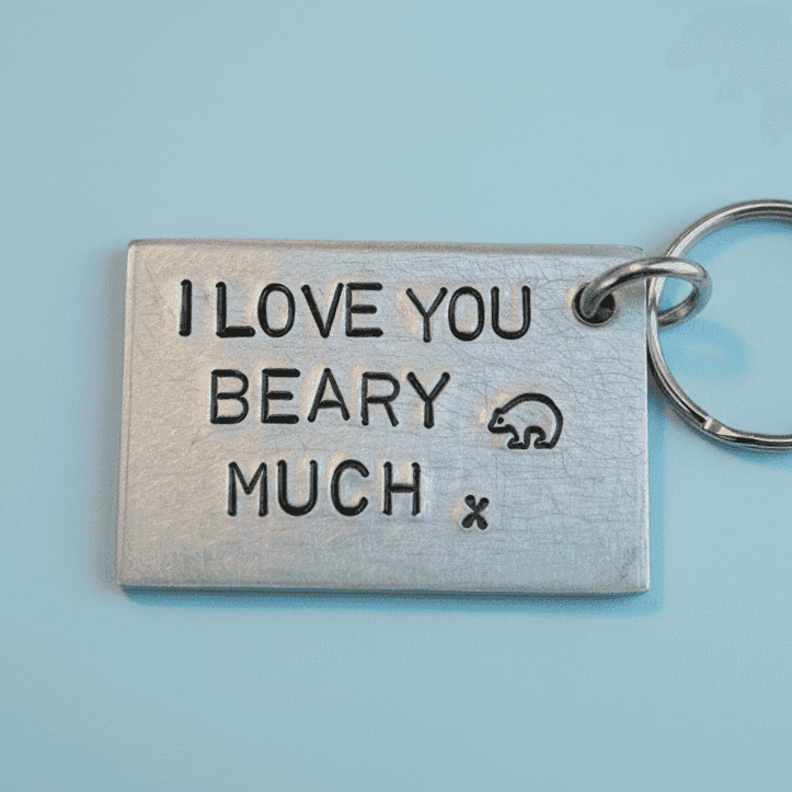 I Love You Beary Much Keyring Valentines Day Anniversary Gifts For Him Men Boyfriend Husband Keychain Birthday
