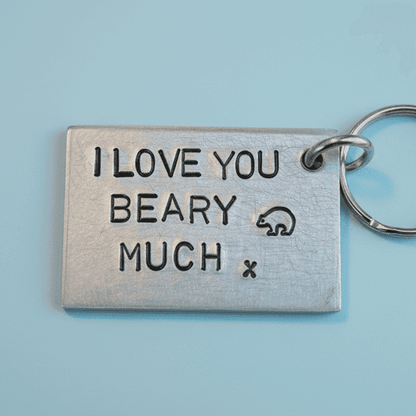 I Love You Beary Much Keyring Valentines Day Anniversary Gifts For Him Men Boyfriend Husband Keychain Birthday