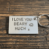 I Love You Beary Much Keyring Valentines Day Anniversary Gifts For Him Men Boyfriend Husband Keychain Birthday