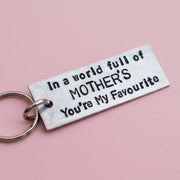 Favourite Mother Keychain Mothers Day Gift Mum