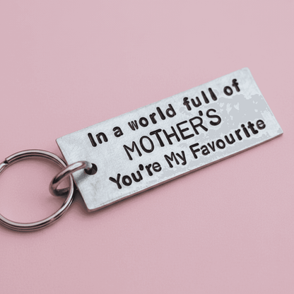 Favourite Mother Keychain Mothers Day Gift Mum