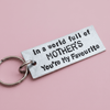 Favourite Mother Keychain Mothers Day Gift Mum